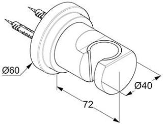 Держатель для душа Kludi Nova Fonte Classic хром 2055205-25